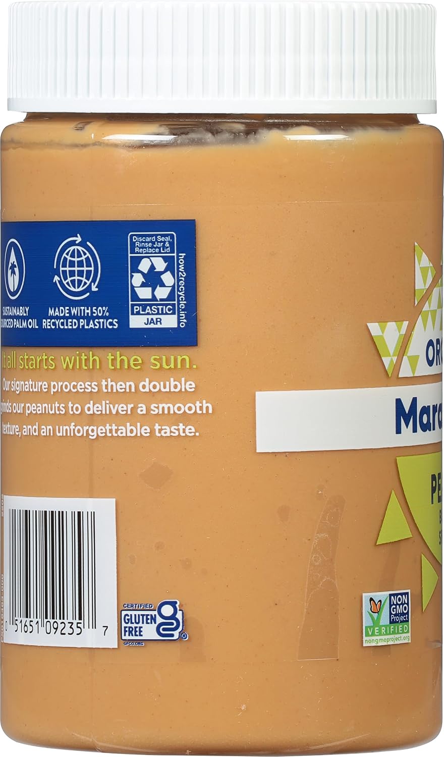 MaraNatha Organic Creamy Peanut Butter Spread, No Stir, 16 Ounce Jar