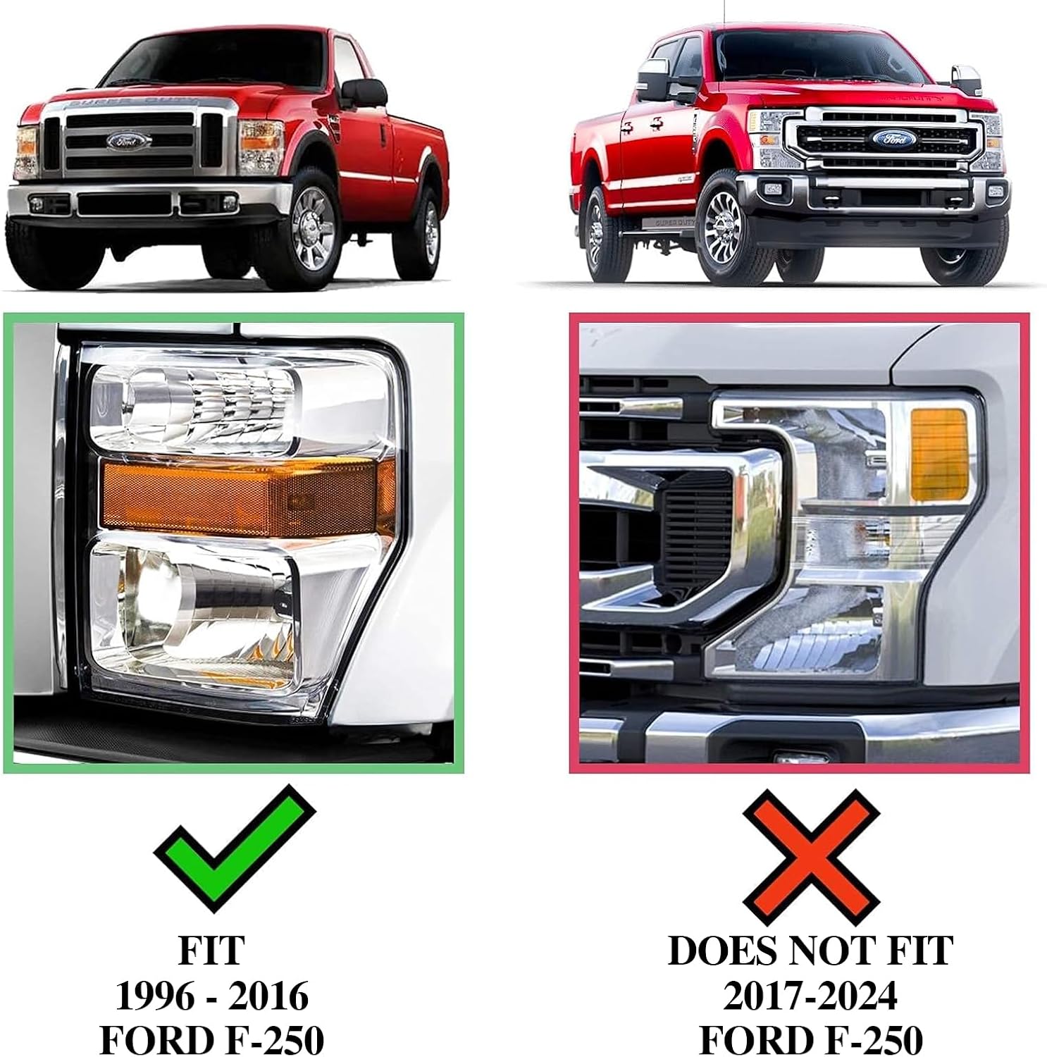 COMNOVA Pair Running Board for 2017-2026 Ford F250 Superduty Crew Cab