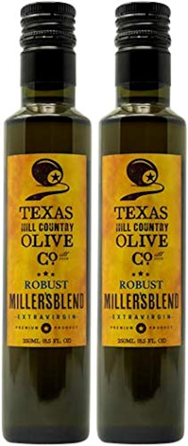 Texas Hill Country Olive Co Terra Verde Extra Virgin Olive Oil - Cold Pressed EVOO Gourmet Olive Oil - Rich & Fruity - Perfect for Finishing & Dressing - Award Winning & Made in Texas (8.5 oz)