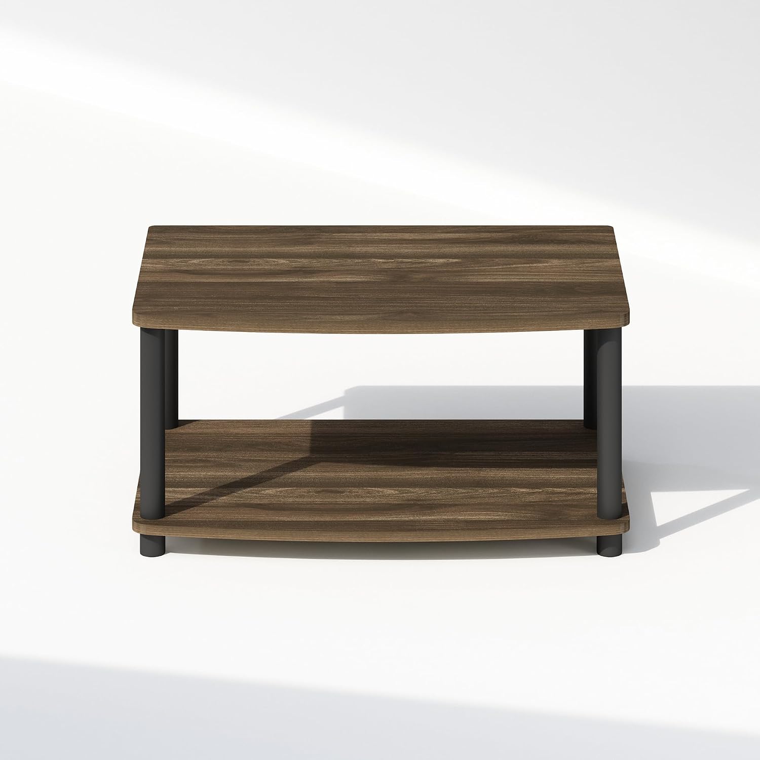 Furinno Turn-S-Tube No Tools 3-Tier Entertainment TV Stands, Dark Cherry and Black