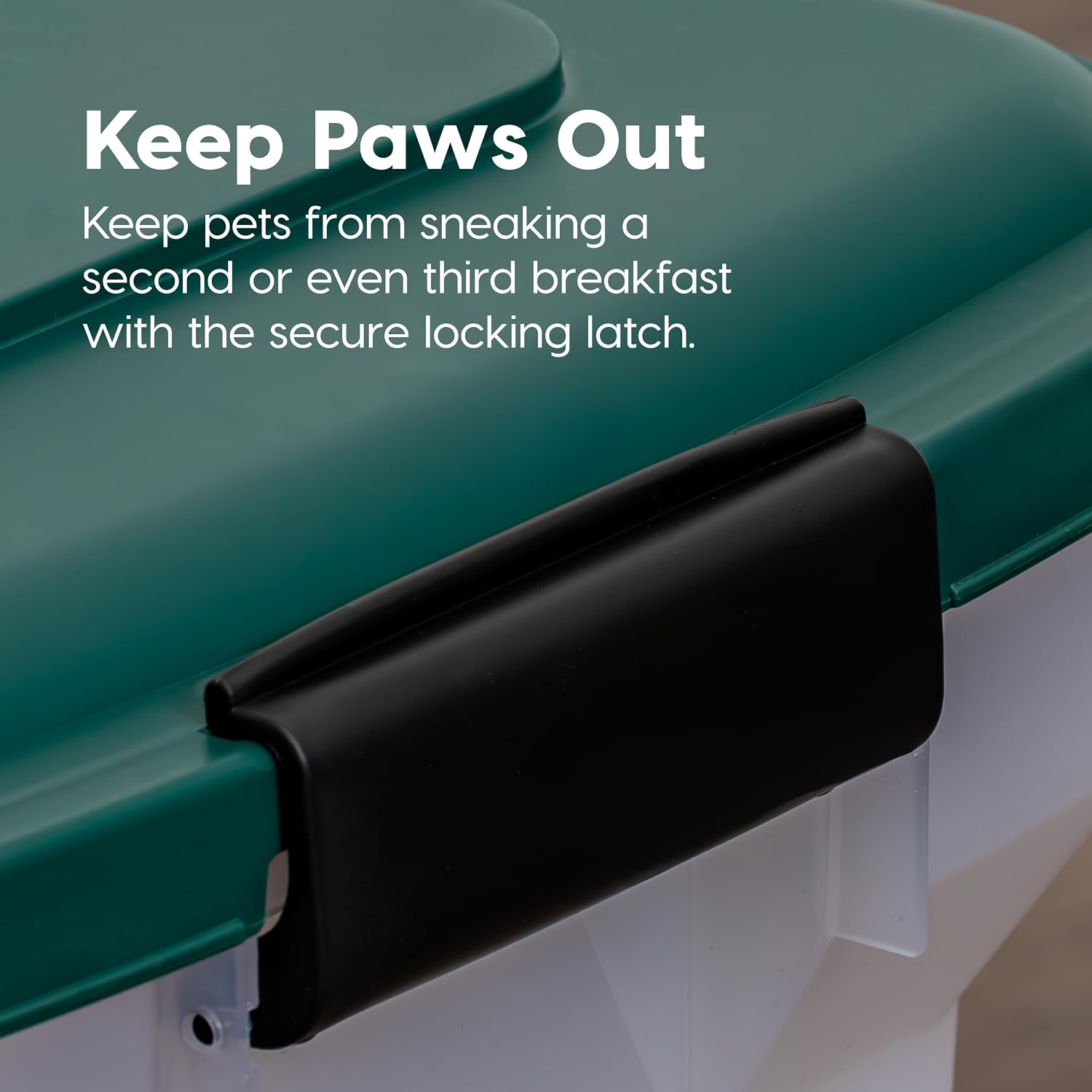 IRIS USA Airtight Pet Food Container, Up to 30 lbs & 11 lbs, Green | Airtight Seal, BPA-Free, 2-Cup Scoop, Stackable Design, Rolling Wheels, Dual Storage