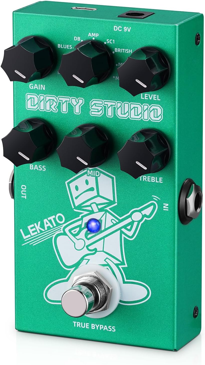 LEKATO Looper Guitar Pedal Guitar Loop Pedal Tuner Pedal 9 Loops 40 Minutes Record Time Unlimited Overdubs for Electric Guitar Bass (Black)