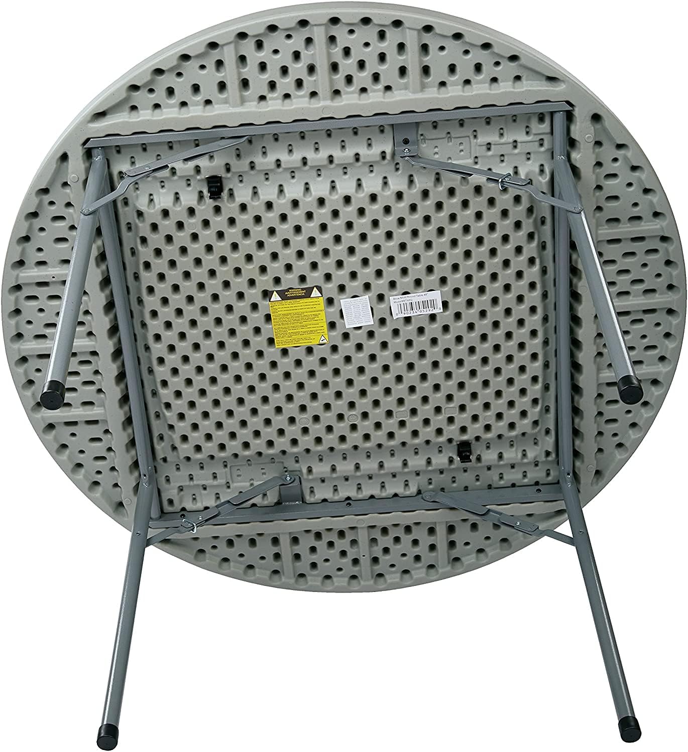 Office Star Resin Multipurpose Round Table, 4-Feet, Grey