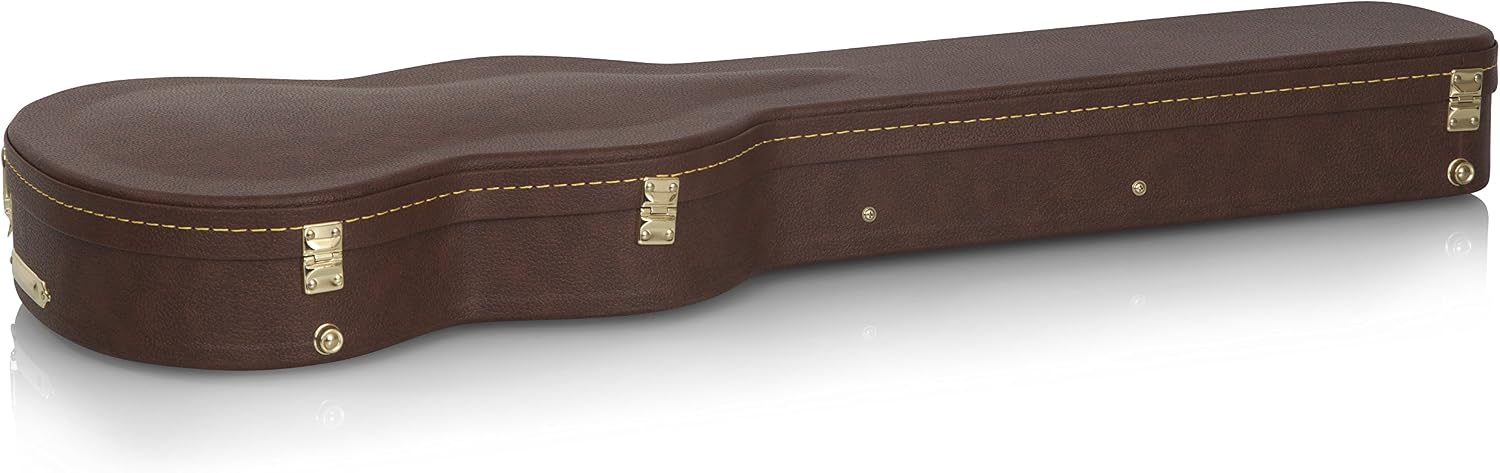 Gator Cases Deluxe Wood Case for SG Electric Guitars; Brown Exterior (GW-SG-BROWN)
