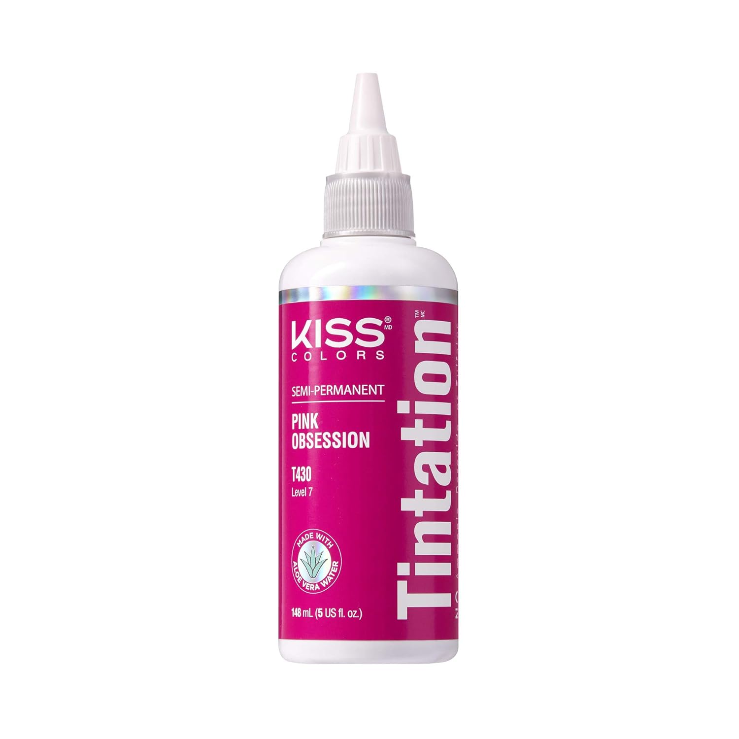 Red by Kiss Tintation Semi-Permanent Hair Color, Aloe Vera Water Based, Argan Oil, Olive Oil, Collagen & Keratin, Long-Lasting Color Dye (Honey Brown, 5 Fl Oz)