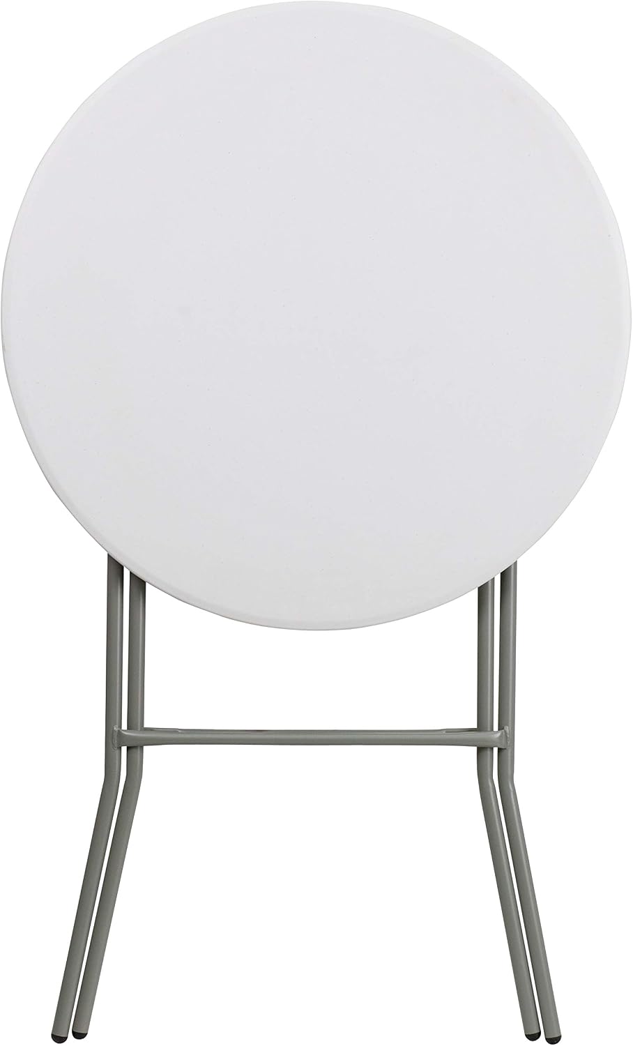Flash Furniture Elon 32' Round Folding Bar Height Table for Parties and Commercial Events, Indoor/Outdoor Plastic Tall Round Table, White | Lightweight, Easy Storage, Commercial Grade