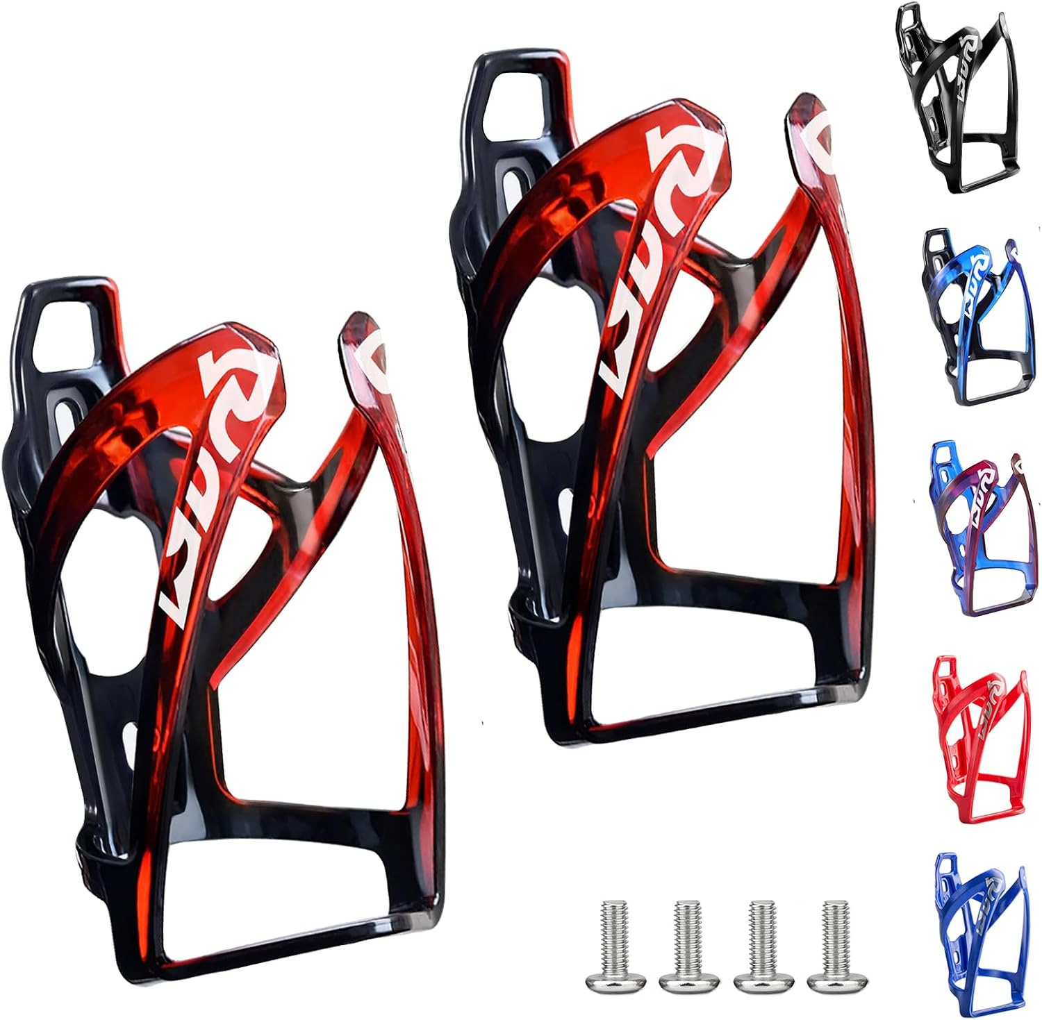 Suruid Bike Water Bottle Cage Ultra-Light Bicycle Bottle Holder Universal Bike Cup Holder Rack for Bicycle, Cycling, MTB, Road/Mountain Bikes 2 Pack - Black