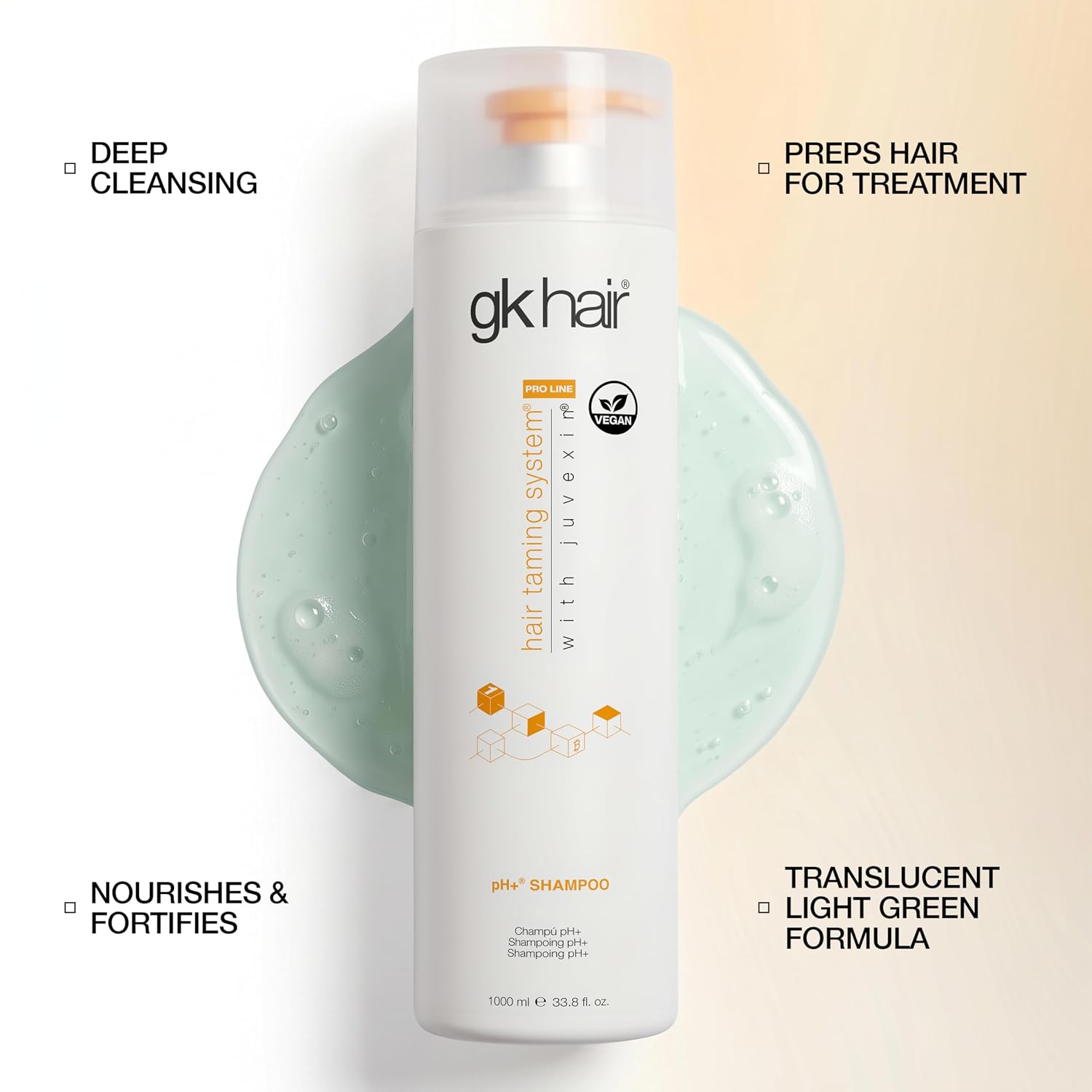 GK HAIR Anti-Dandruff Shampoo Leaving Your Scalp Refreshed and Hair Soft, Smooth – Sulfate-Free Shampoo for Dry Damaged Hair for Men and Women 8.5 Fl Oz