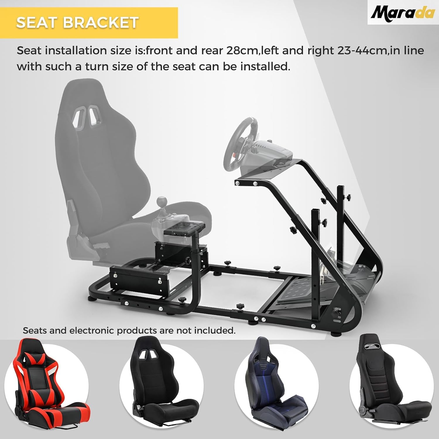 Marada Reinforced Stabilizing Racing Sim Cockpit Stand Fit for Fanatec