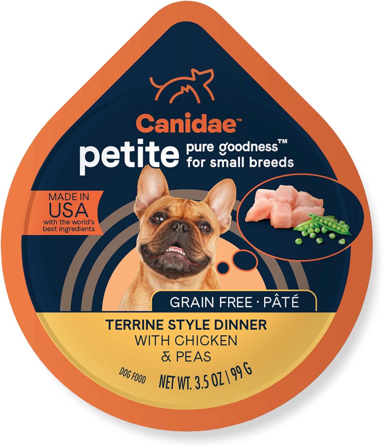Canidae Pure Petite Premium Wet Dog Food for Small Breeds, Minced with Beef & Carrots, 3.5 oz, (Case of 12) Grain Free
