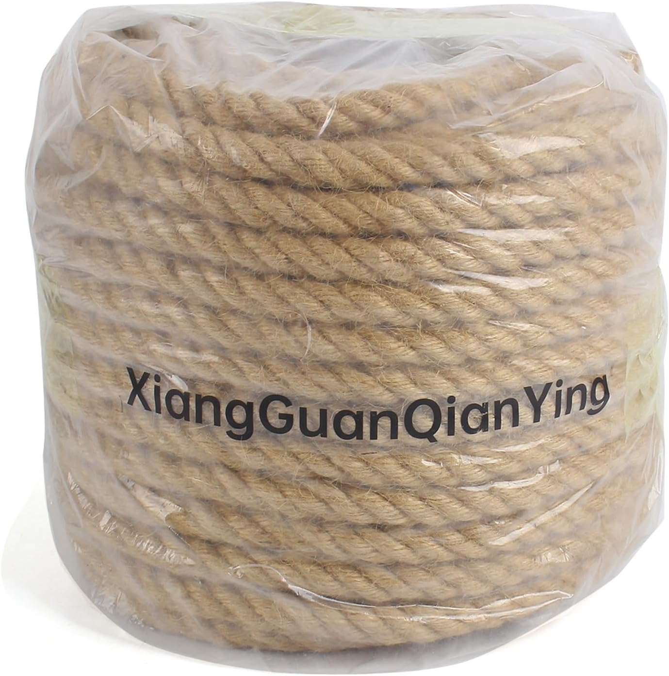 Jute Rope 1 in x 100 ft Thick Twisted Manila Ropes Natural Hemp Rope for Swing Bed, Railing, Crafts, Docks, Tug of War, Decorating, Nautical, Landscaping, Hammock