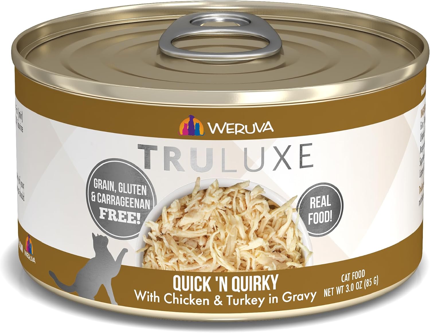 Weruva TruLuxe Cat Food, Peking Ducken with Chicken Breast & Duck Breast in Gravy, 3oz Can (Pack of 24)