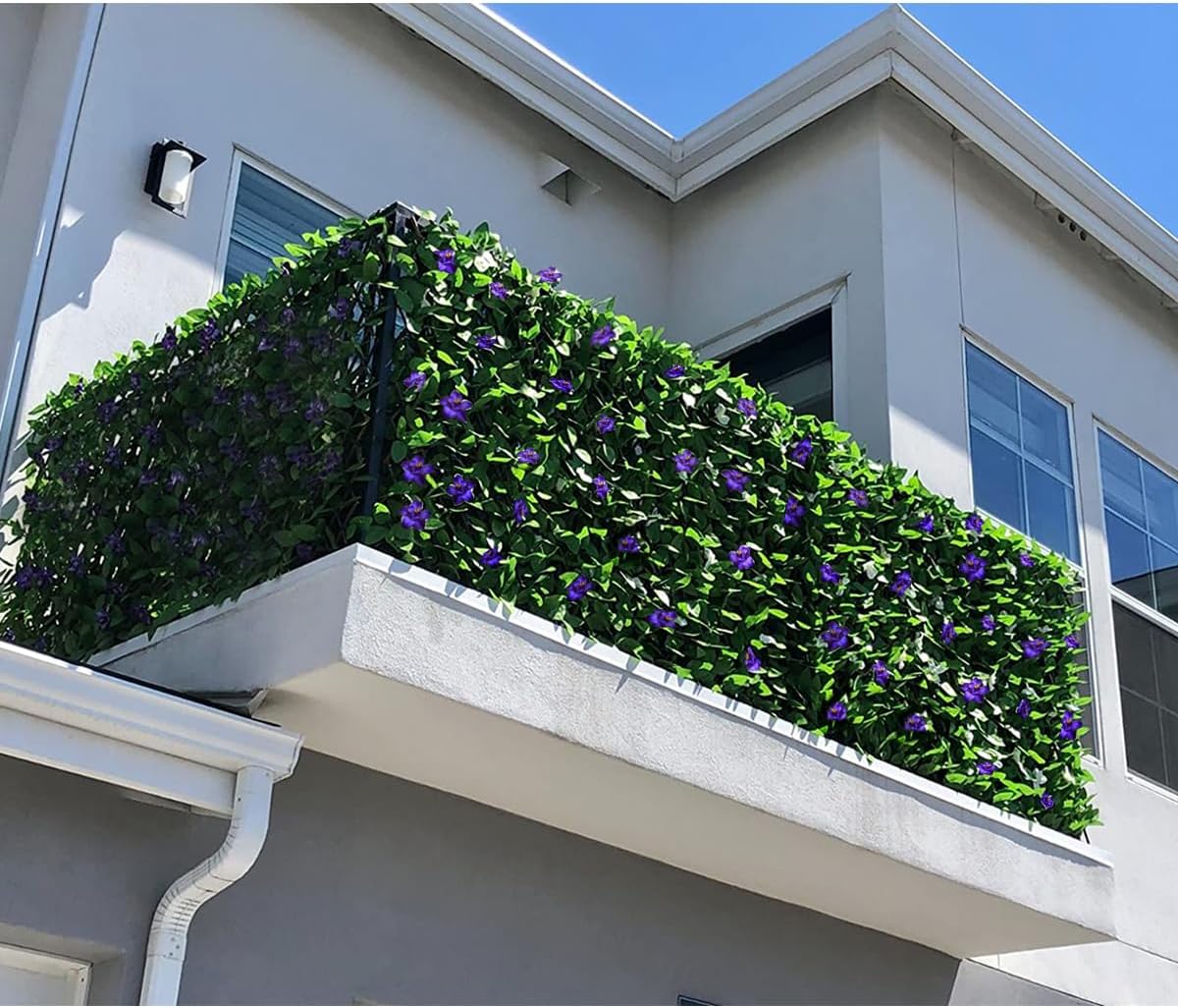 Expandable Fence Privacy Screen for Balcony Patio Outdoor,Decorative Faux Ivy Fencing Panel,Artificial Hedges (Single Sided Leaves)……