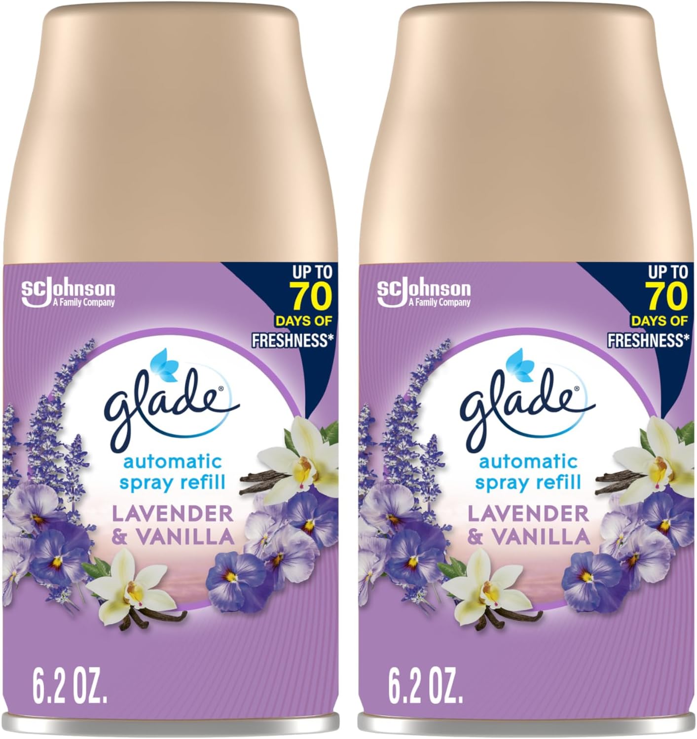 Glade Automatic Spray Air Freshener Refill, Scented Air Freshener for Home and Bathroom, Clean Linen, 6.2 Oz, 2 Count