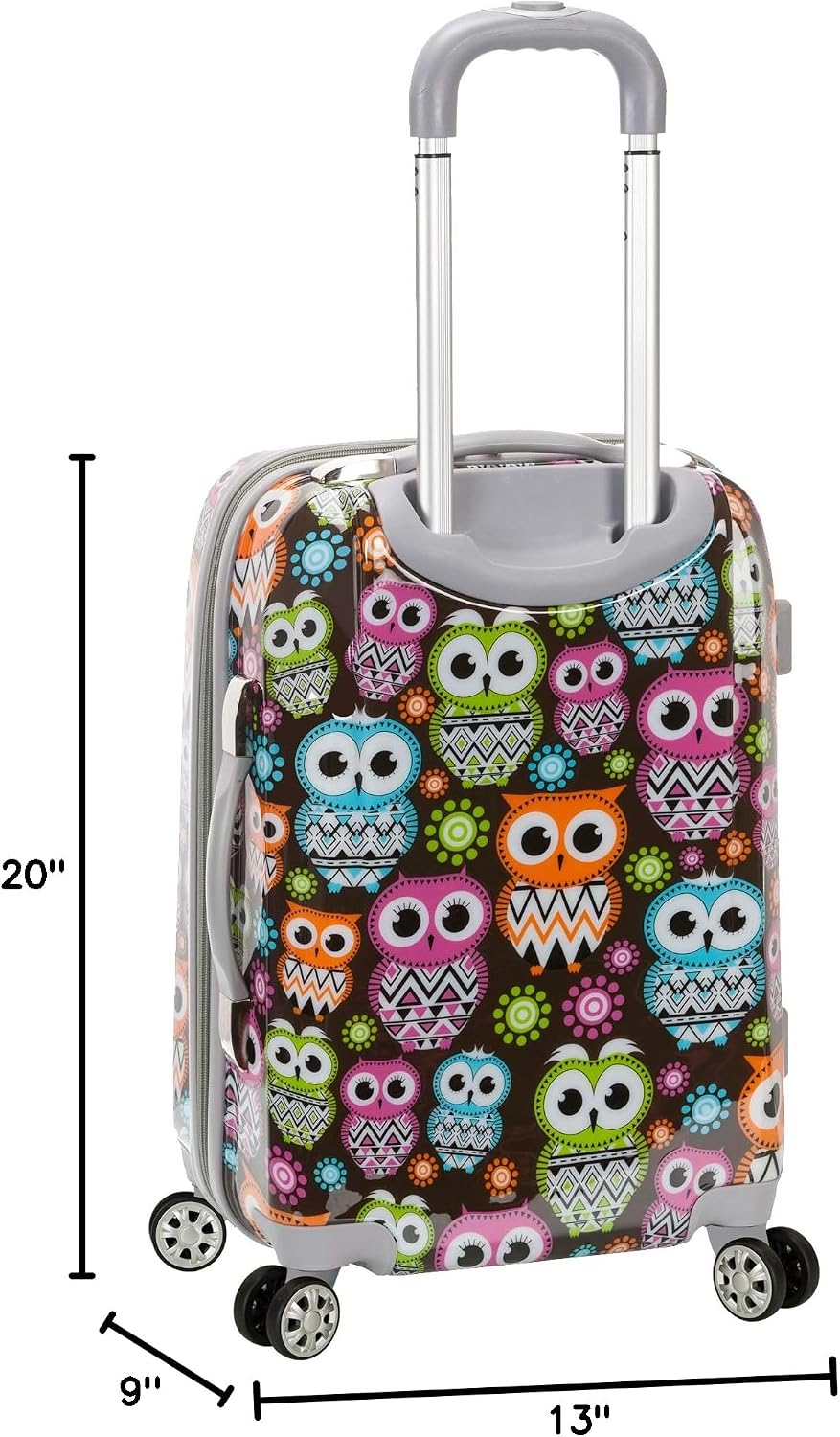 Rockland Vision Hardside 3 Piece Spinner Wheel Luggage Set, (20"/24"/28"), Love