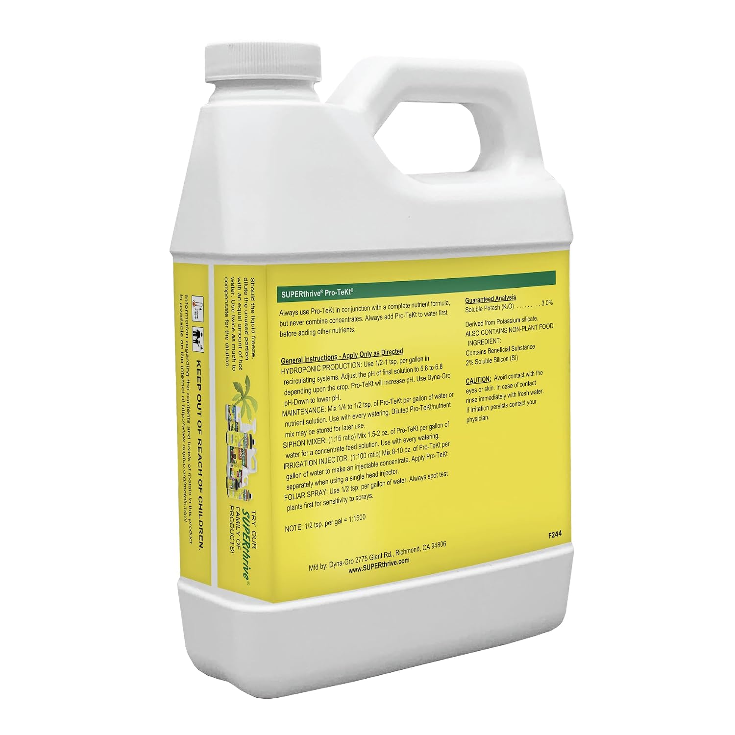SUPERthrive® Pro-Tekt® 0-0-3 Silicon Supplement for Plants, 1 Quart