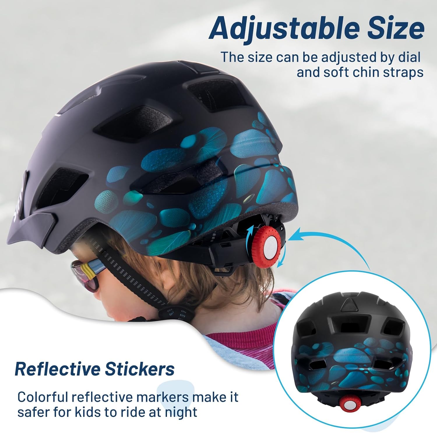 Kids Helmet, SIFVO Kids Bike Helmet Boys and Girls Bike Helmet with Cool Visor Helmet for Kids 5-14