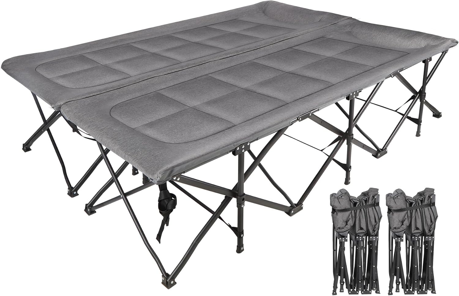 REDCAMP Oversized Camping Cots for Adults 500lbs, 33.5'' Extra Wide Tall Sleeping Cots Heavy Duty, XL Cots Portable for Outdoor Indoor Office