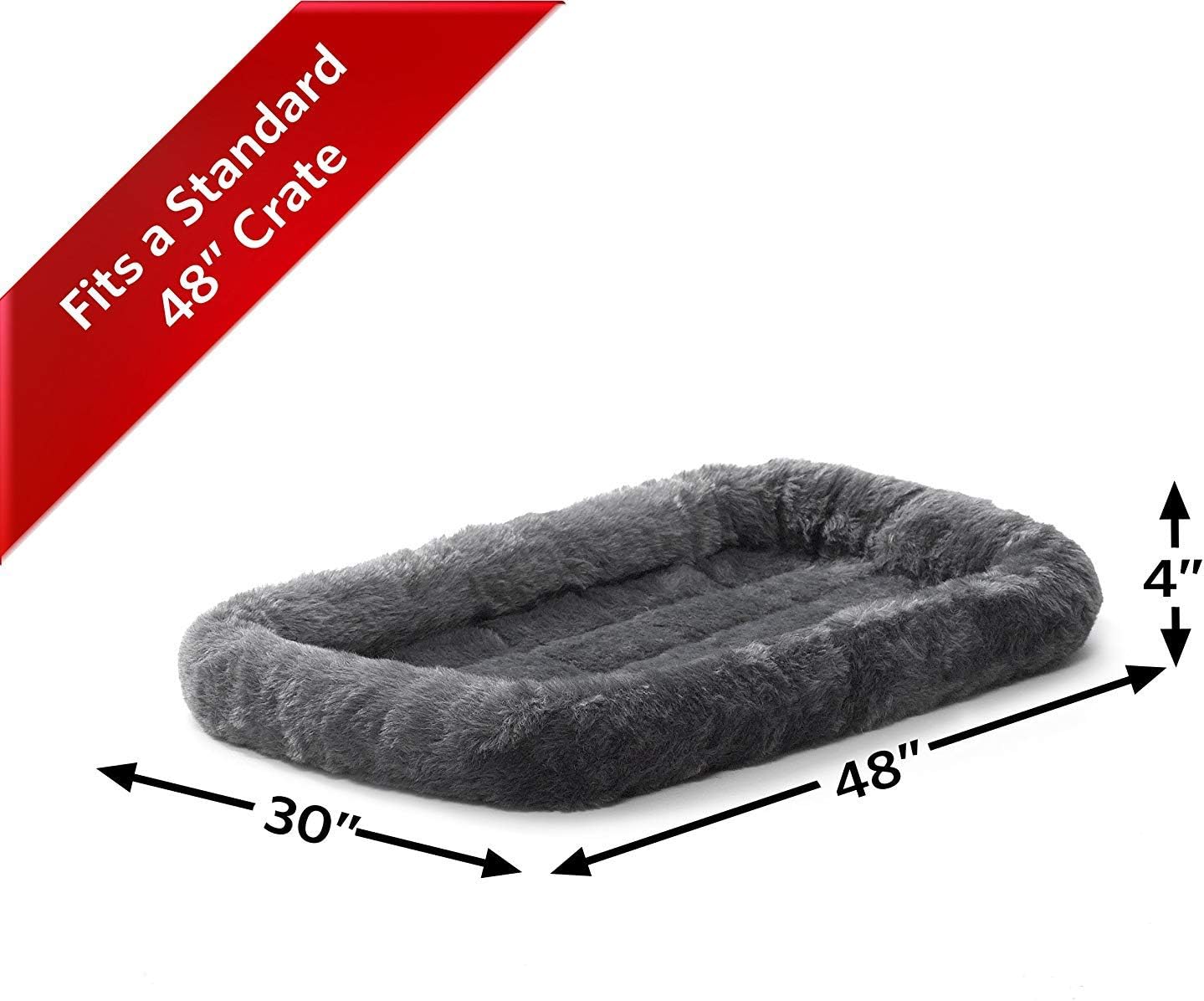 MidWest Homes for Pets QuietTime XXS Dog Bed – Cinnamon Faux Fur Bolster, Ultra-Soft and Machine Washable, Fits 18-Inch Crates and Carriers, for Small Dogs and Cats