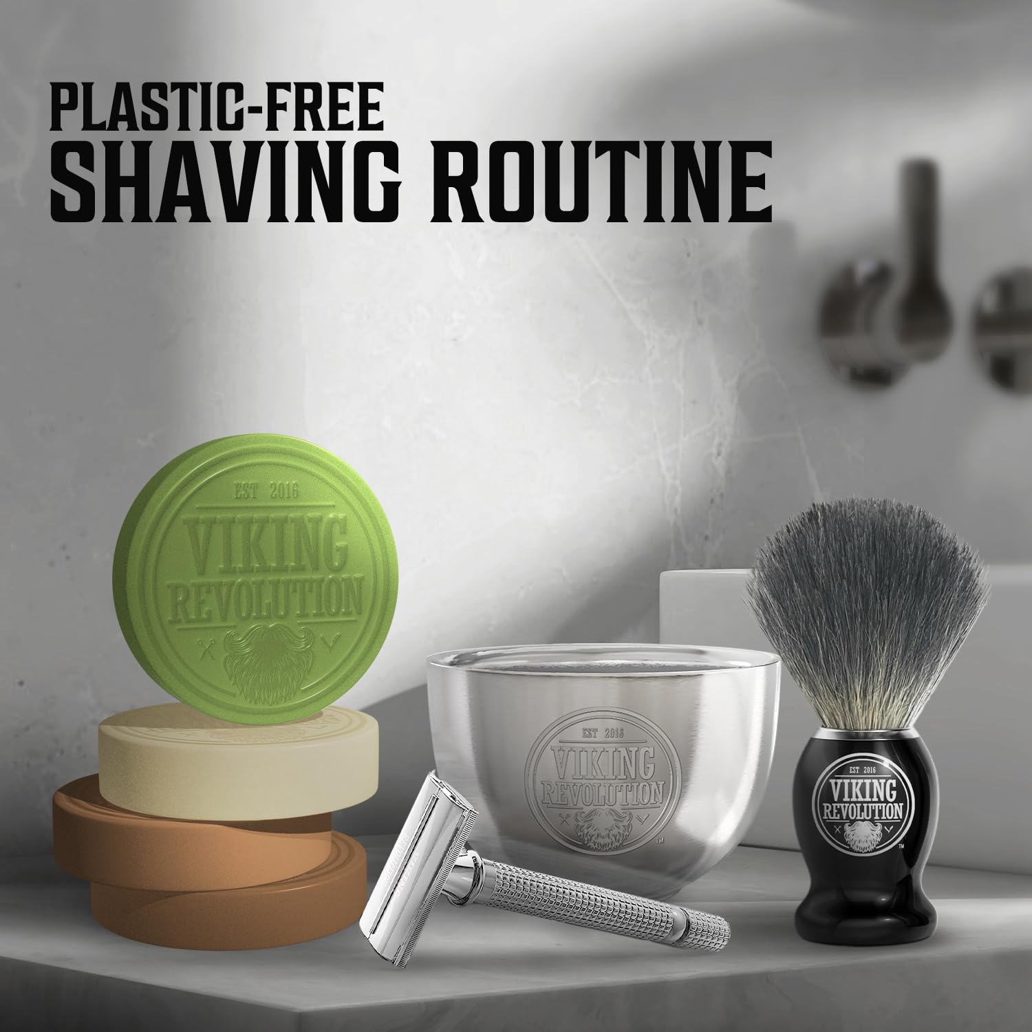 Viking Revolution Shaving Soap Variety Set 1 - 2.5 oz (4 Pack)