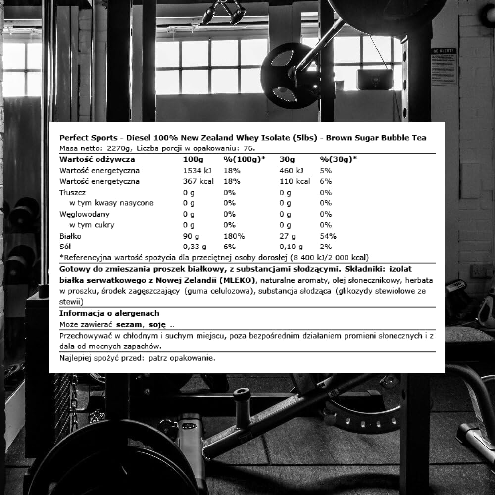 PERFECT SPORTS Diesel Whey Protein Isolate, Milk Chocolate, 2 lb
