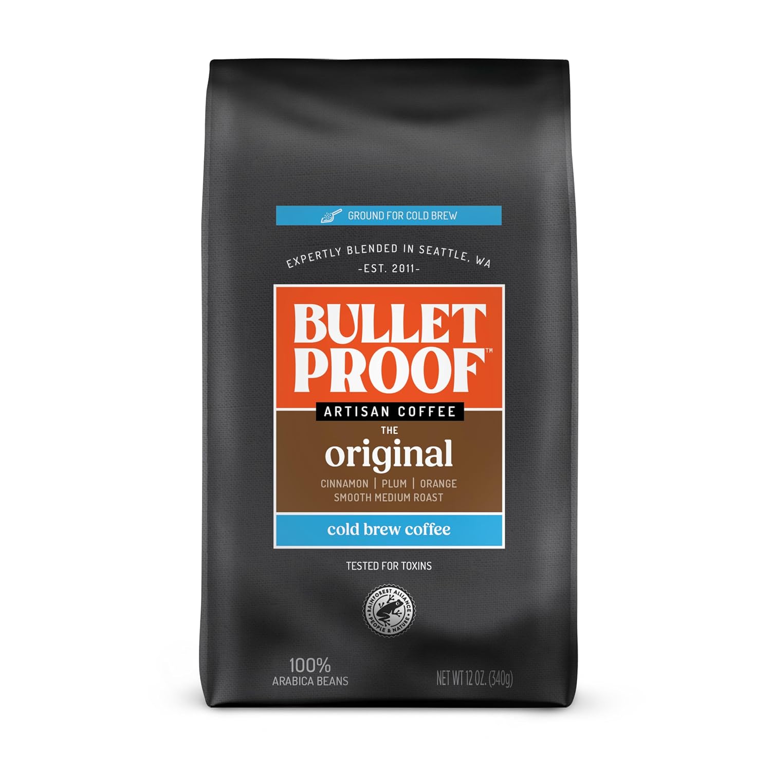 Bulletproof French Kick Dark Roast Ground Coffee, 12 Ounces, 100% Arabica Beans, Clean Coffee Tested for Toxins, Packaging May Vary