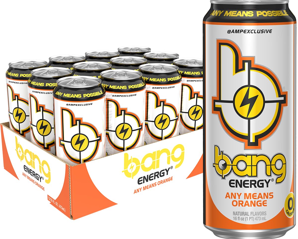 Bang Energy Blue Razz, Sugar-Free Energy Drink, 16-Ounce | Pack of 12