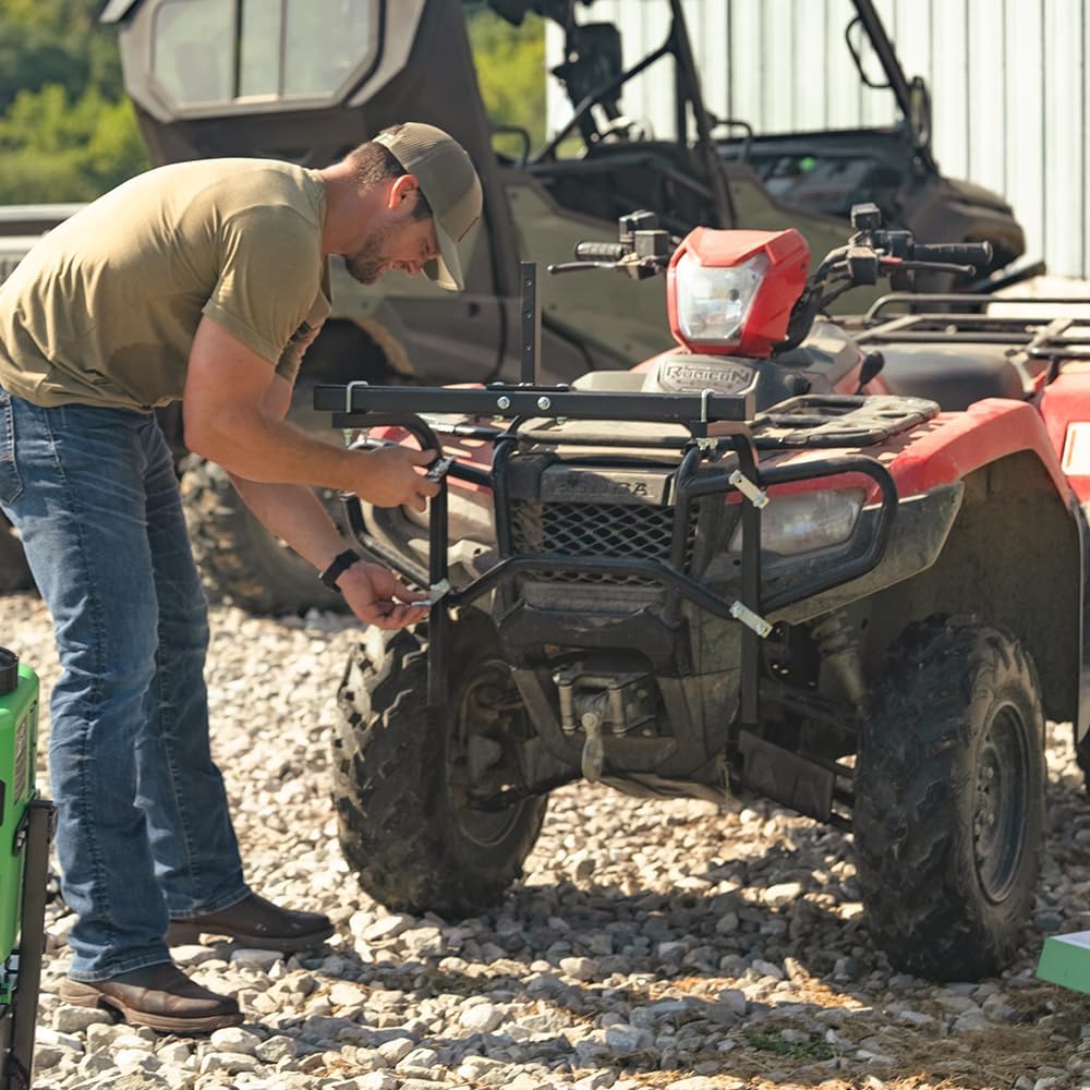 Hooyman ATV Seeder with 125 lb Hopper, Universal Mounting System, and Seed Rate Adjustment for Seeding and Land Management