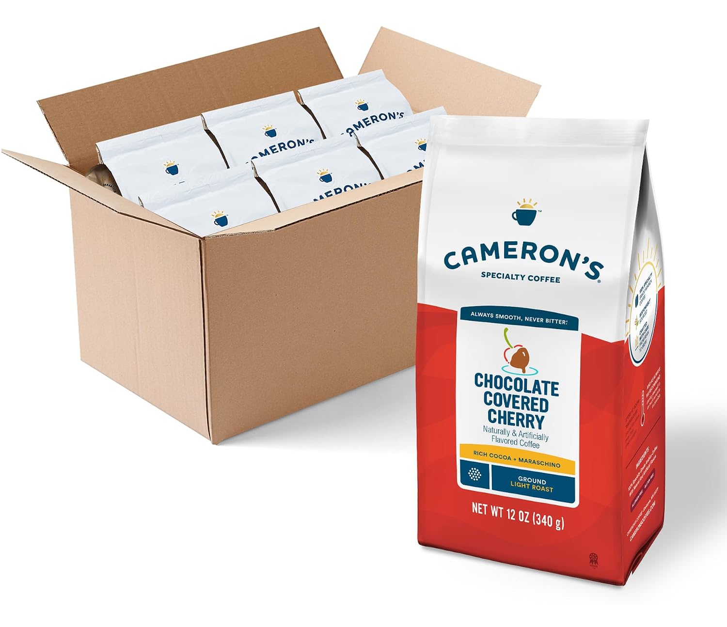 Cameron's Coffee Roasted Ground Coffee Bag, Flavored, Vanilla Hazelnut, 32 Ounce
