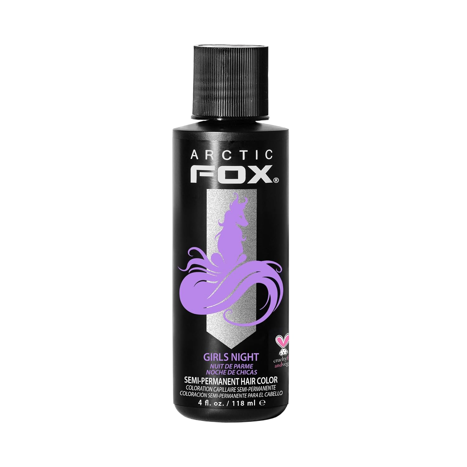 ARCTIC FOX Virgin Pink Semi-Permanent Hair Color - Vegan - 4 fl oz | Vivid and Vibrant, Cruelty Free, Ammonia Free, Peroxide Free, , Cream Formula