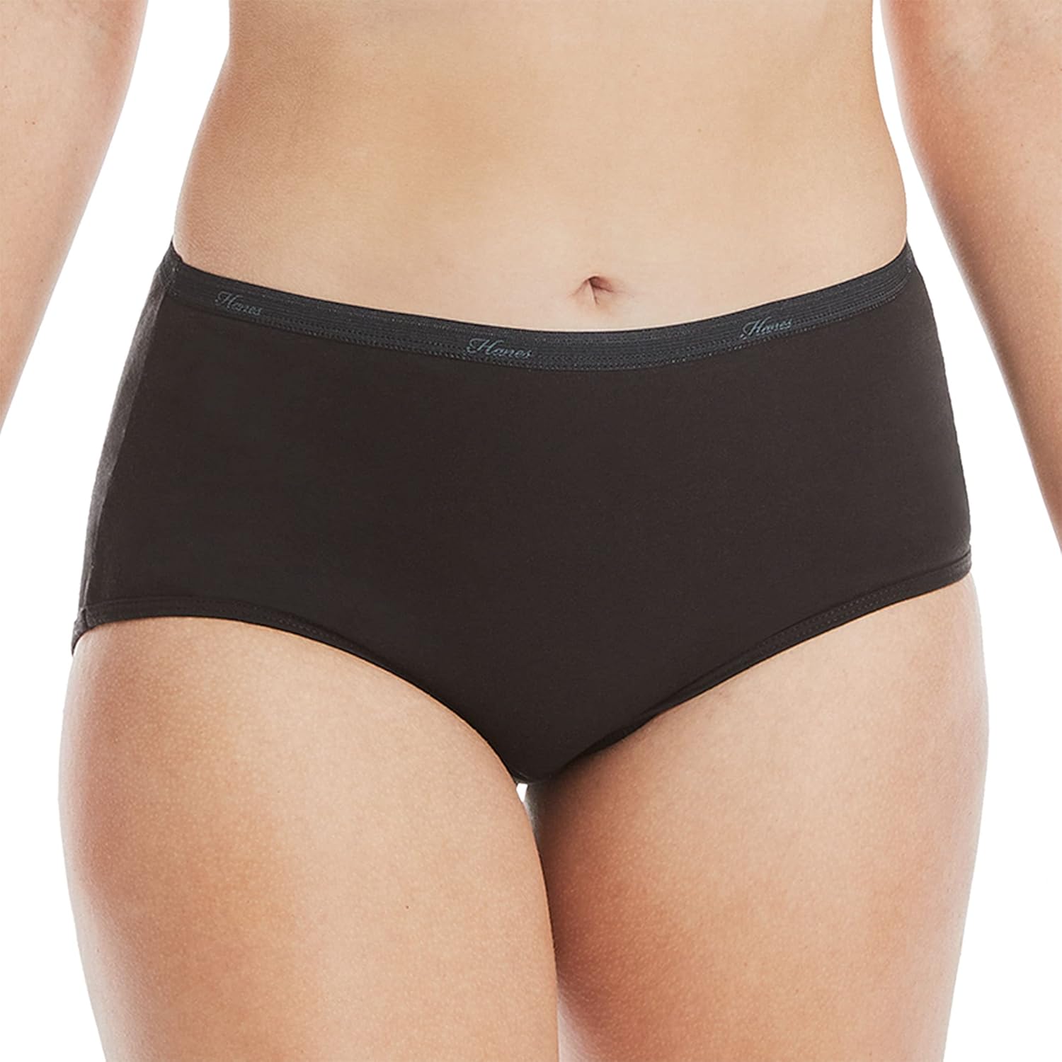 Hanes women's Hi-Cut Panties Pack, Lightweight Cotton Hi-Cuts, 6-Pack (Retired, Colors May Vary)