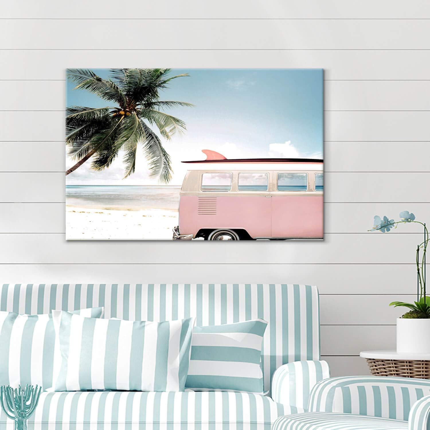 Hardy Gallery Ocean Wave Canvas Wall Art Coastal Decor 16x11 Inch