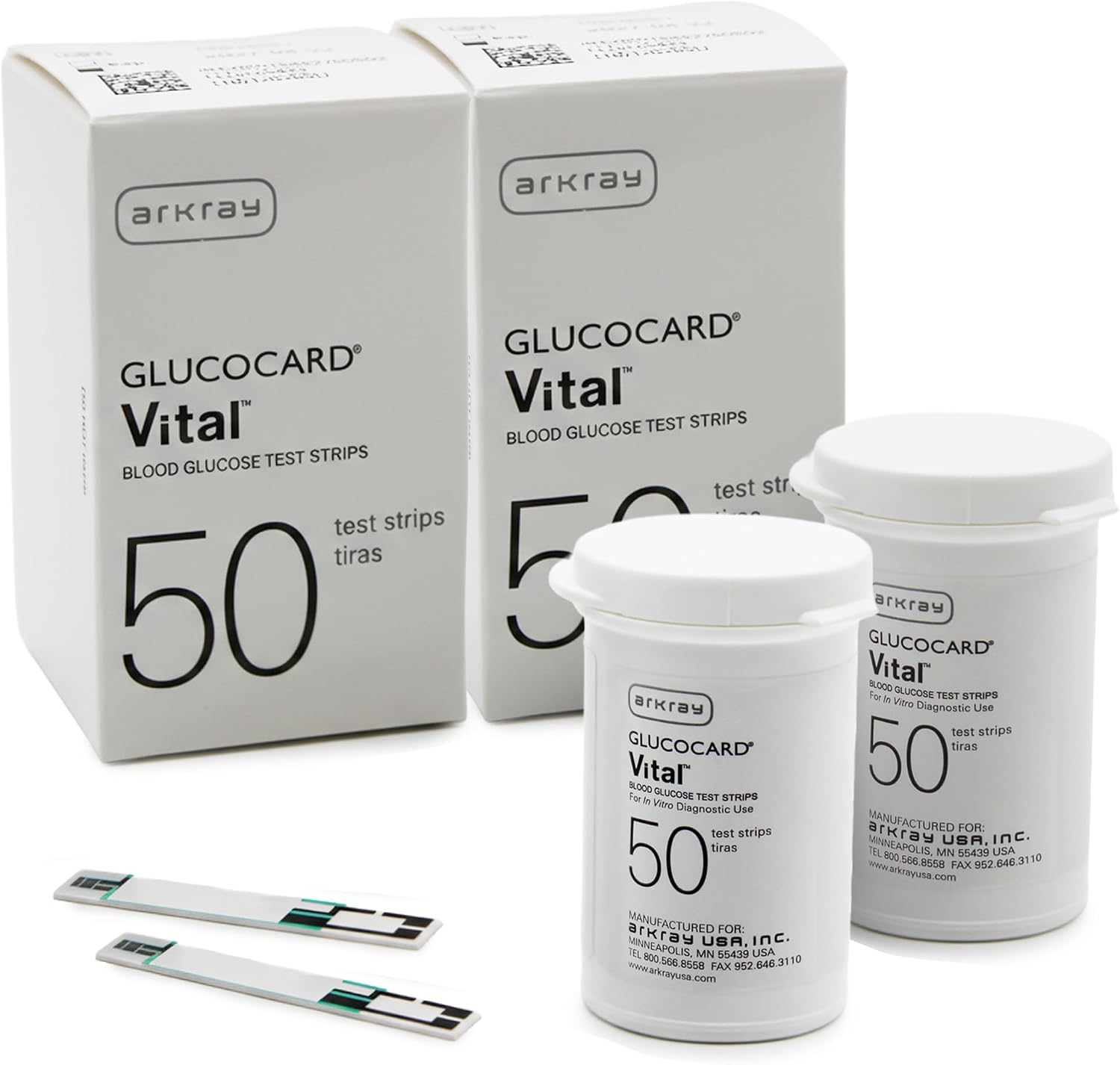 ARKRAY GLUCOCARD Vital Blood Glucose Test Strips – No Coding Required, Fast 7-Second Results