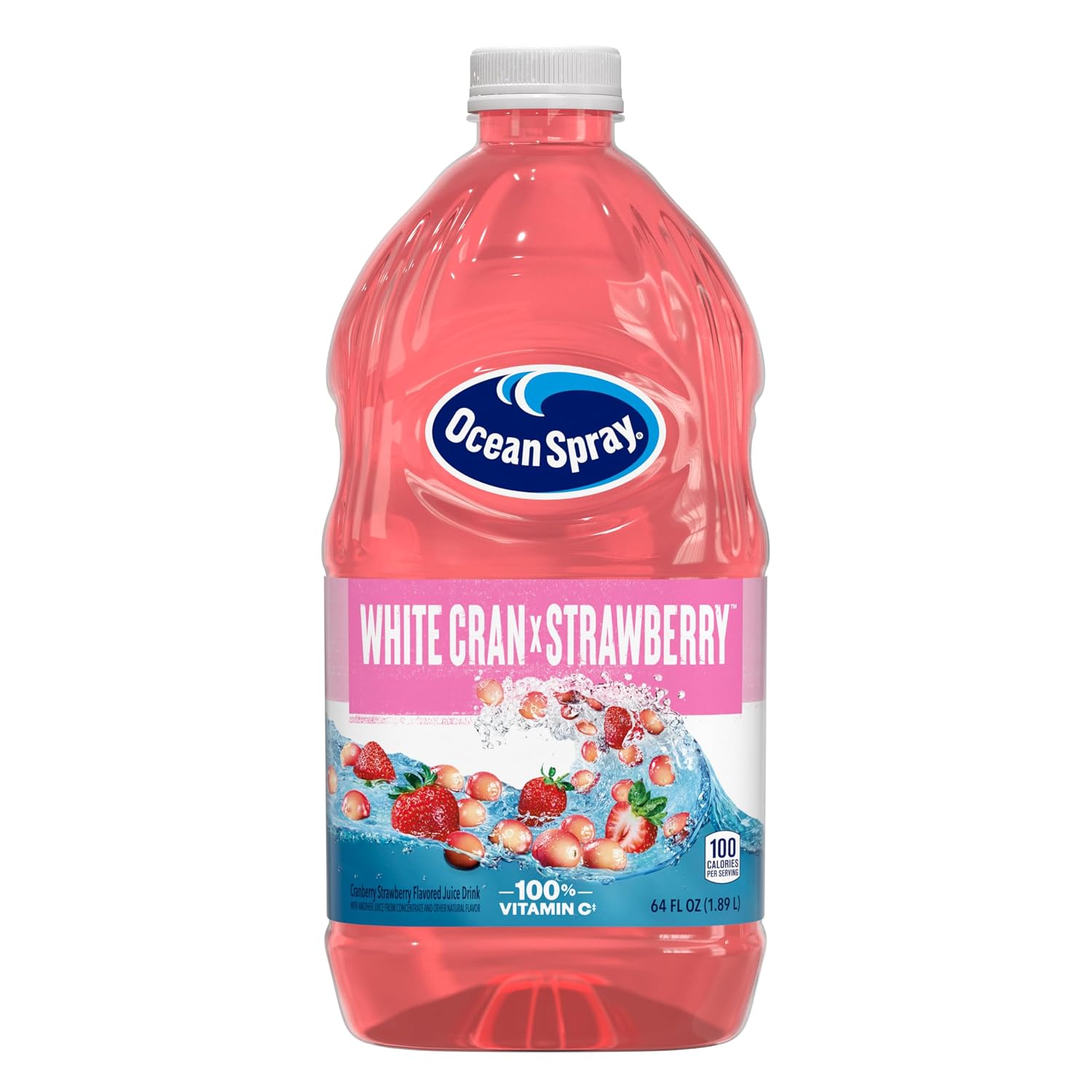 Ocean Spray® Cran-Apple™ Juice Drink, 64 Ounce Bottle, 8 Count | Ocean Spray® Cran-Apple™ Juice Drink, Made with Real Fruit Juice, 64 Fluid Ounce Bottle