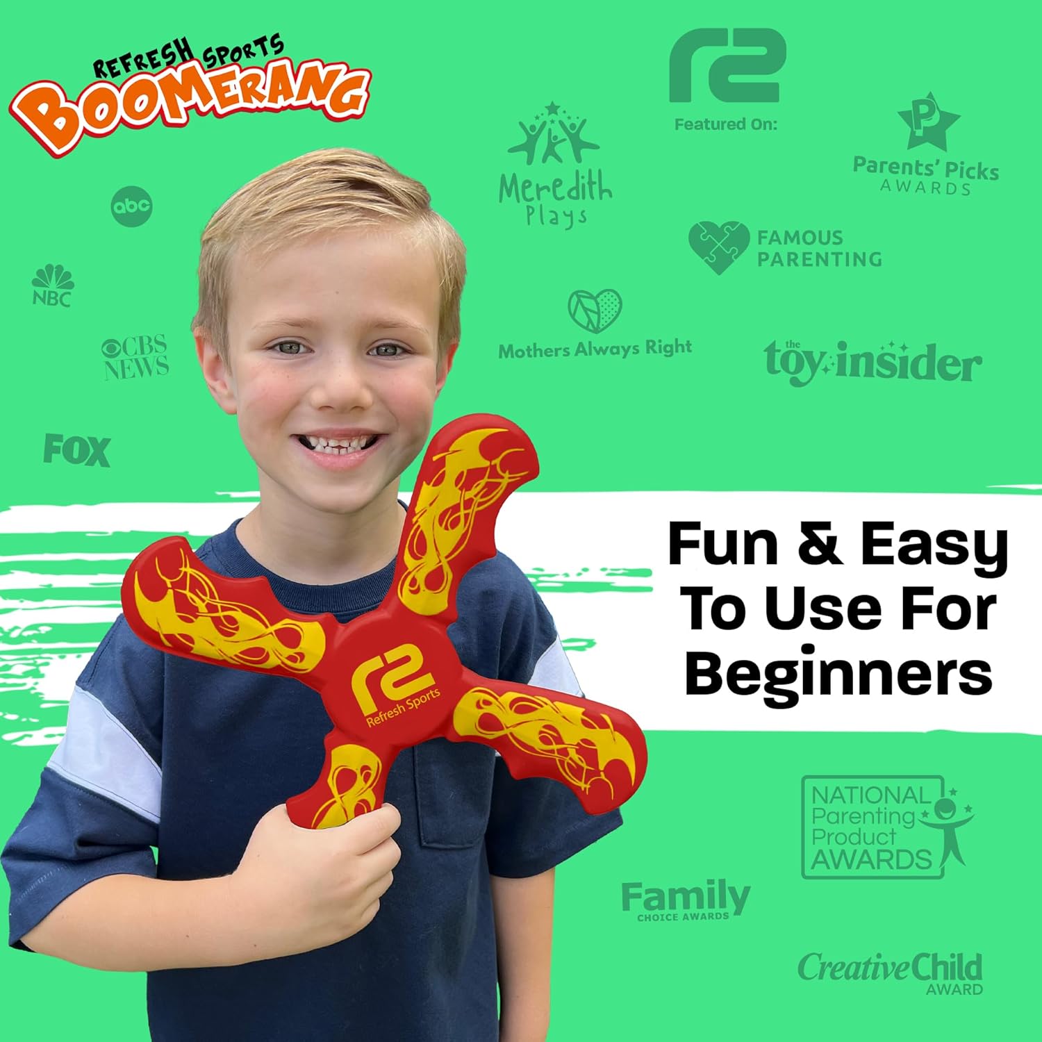 Boomerang for Kids - Fun & Easy To Use - Toys for Ages 8-13 - Birthday Gifts for Kids 5 6 7 8 9 10 Year Old Boy Gift - Best Outdoor Summer Gifts For
