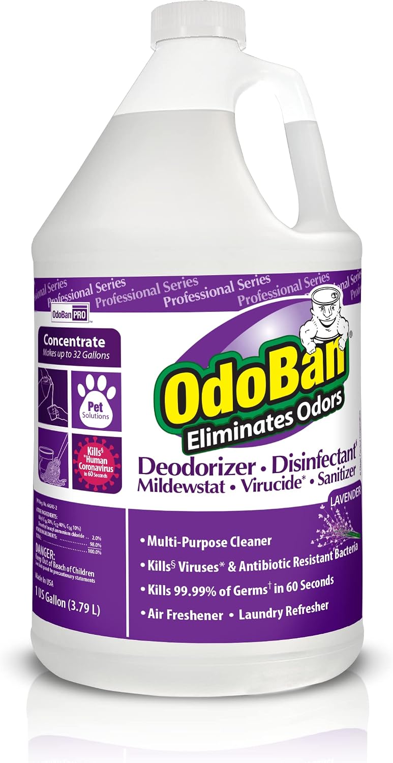 OdoBan Professional Disinfectant and Odor Eliminator Concentrate, 4 Gallons, Original Eucalyptus Scent