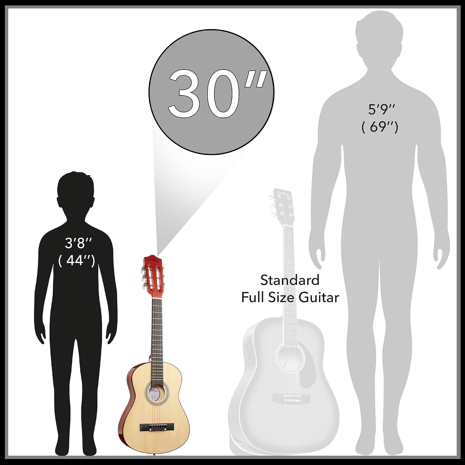 Ashthorpe 38-inch Beginner Acoustic Guitar (Red), Starter Kit with Gig Bag, Extra Strings, Strap, Picks, and Lessons
