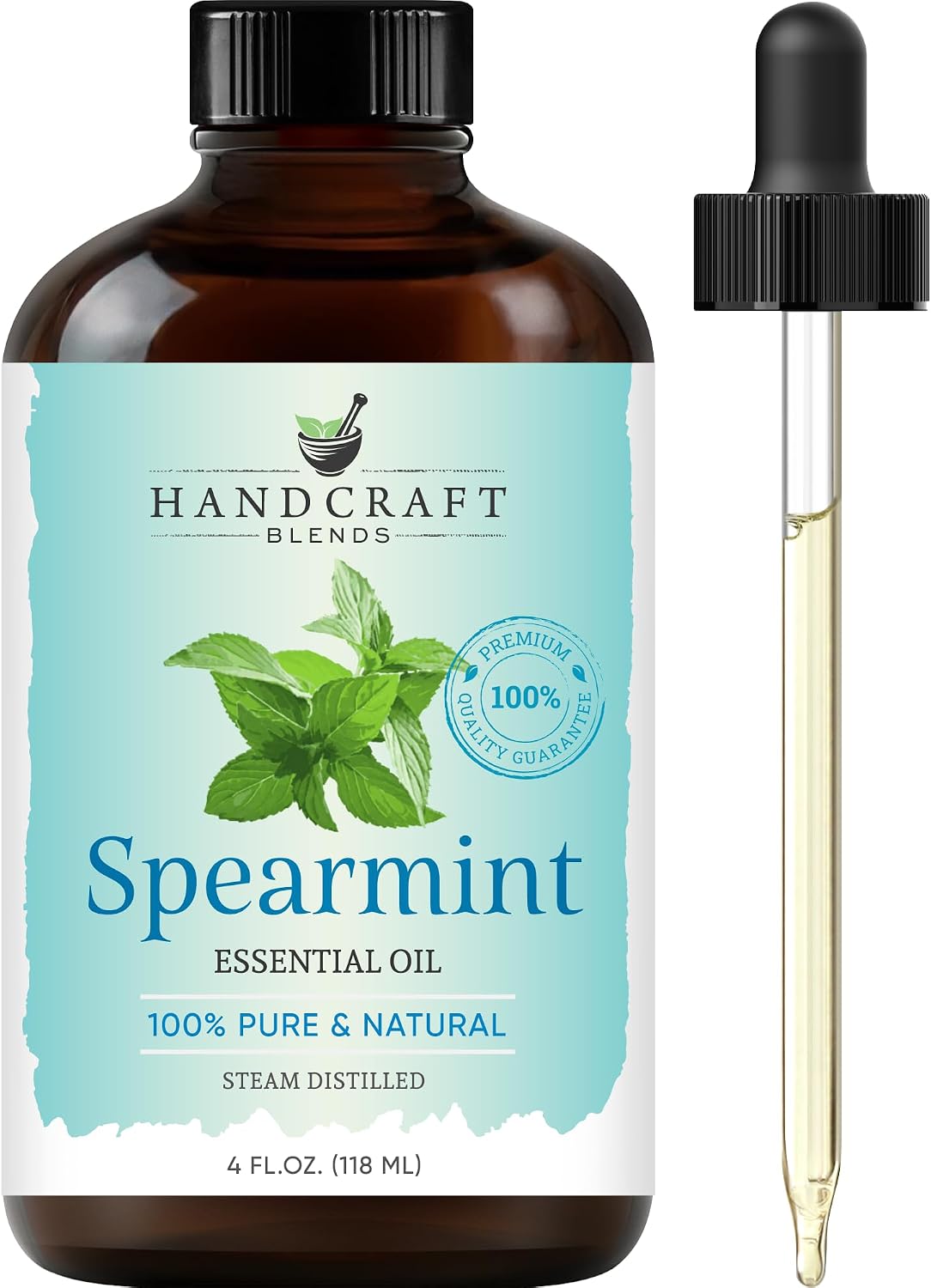 Handcraft Blends Peppermint Essential Oil – Huge 4 Fl Oz – 100% Pure and Natural – Premium Grade Essential Oil for Diffuser and Aromatherapy, Skin, Massage, Candle and Soap Making Fragrance