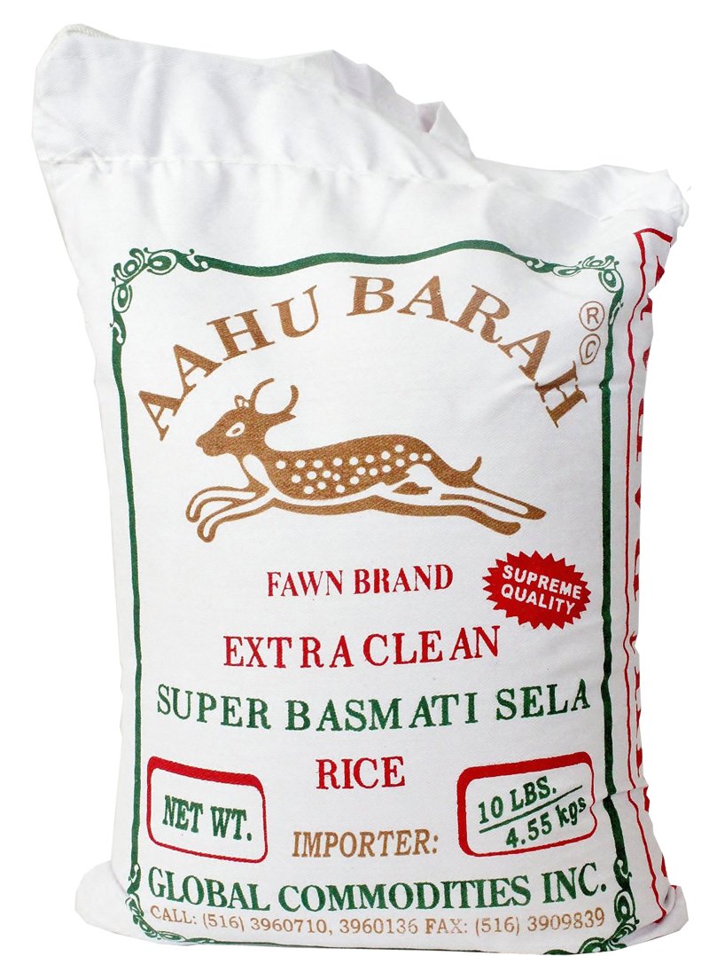 Aahu Barah Basmati Sela Rice 10lb (Pack of 2)