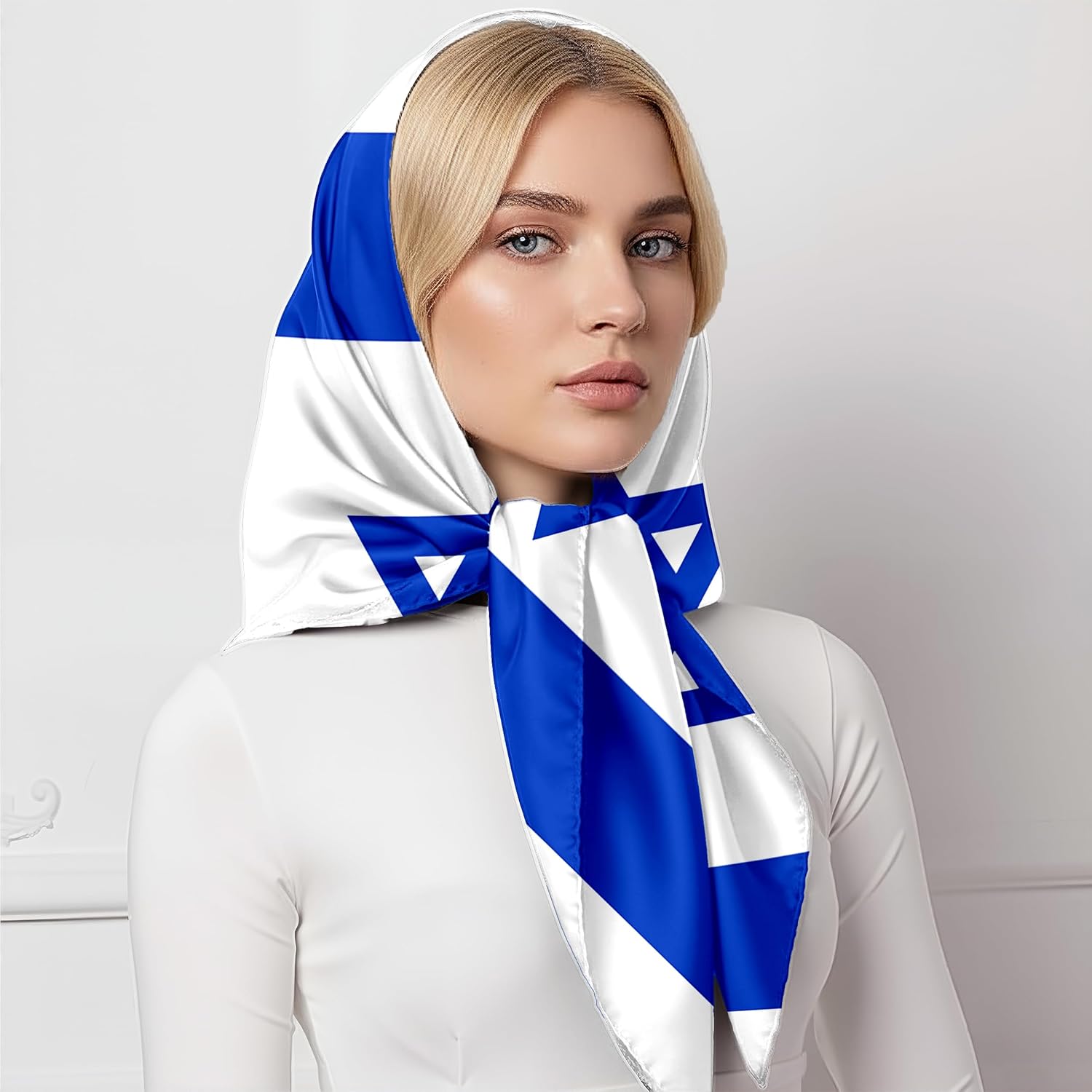 Fashion Bandana Women,Flag Silk Scarf,27.5x27.5 Large Square bandanas,Satin Hair for Sleeping,Travel,for Gift