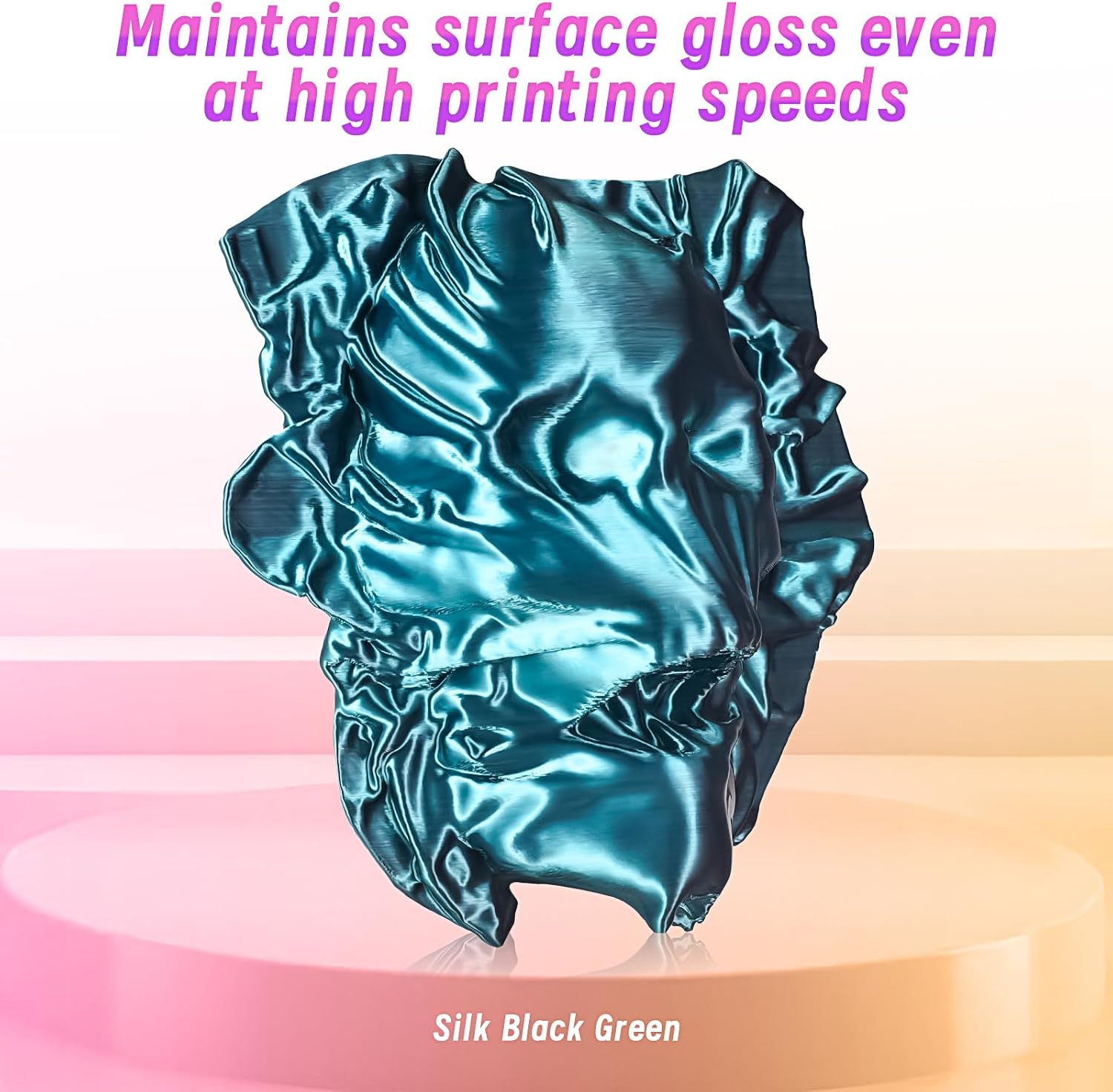 ERYONE Silk Filament PLA+ 1.75mm Upgraded Shiny 3D Printer Filament, Gloss Finish, Fit Most FDM Printer Stable Printing,1kg (2.2LBS)/Spool, Silver