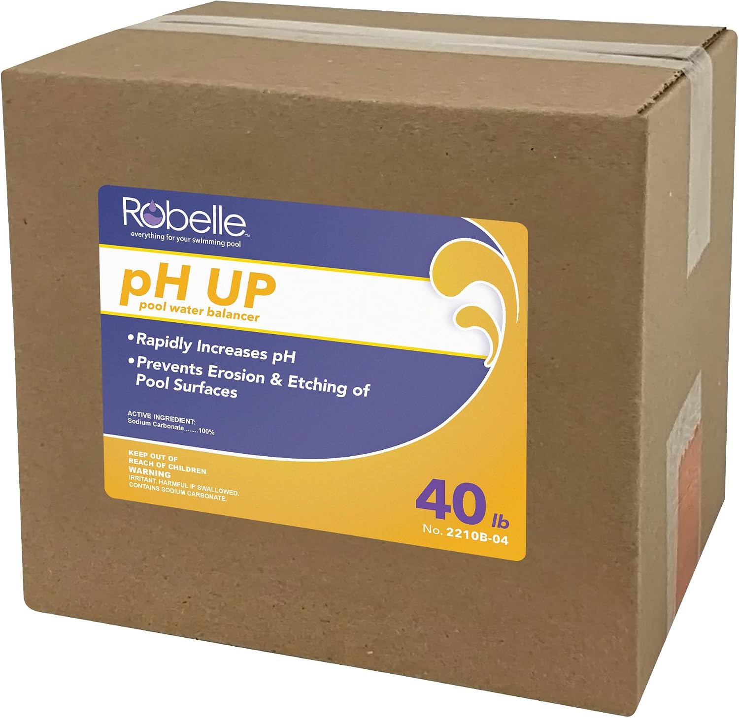 Robelle 10-Pounds Premium pH Up for Swimming Pools, Made in USA | 100% Sodium Carbonate, Raises pH, pH Increaser, Easy To Use, Works Fast