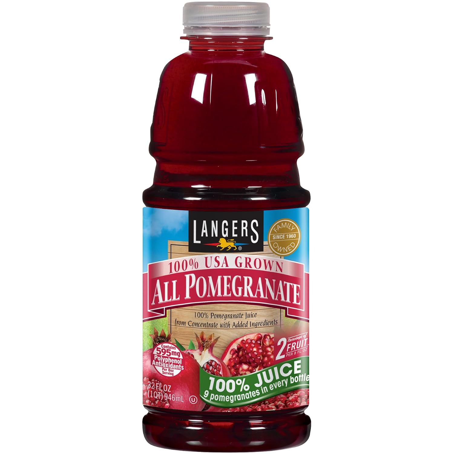Langers Juice 100% All Tart Cherry, 32 Fl Oz (Pack of 6)