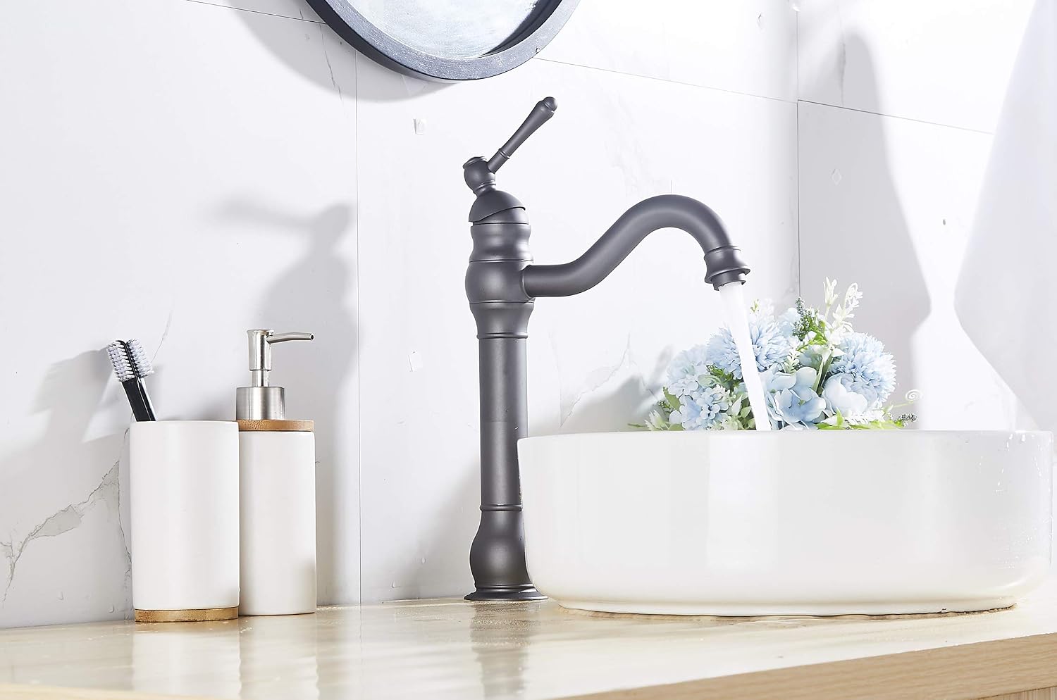 Oil Rubbed Bronze Bathroom Faucet Single Handle One Hole