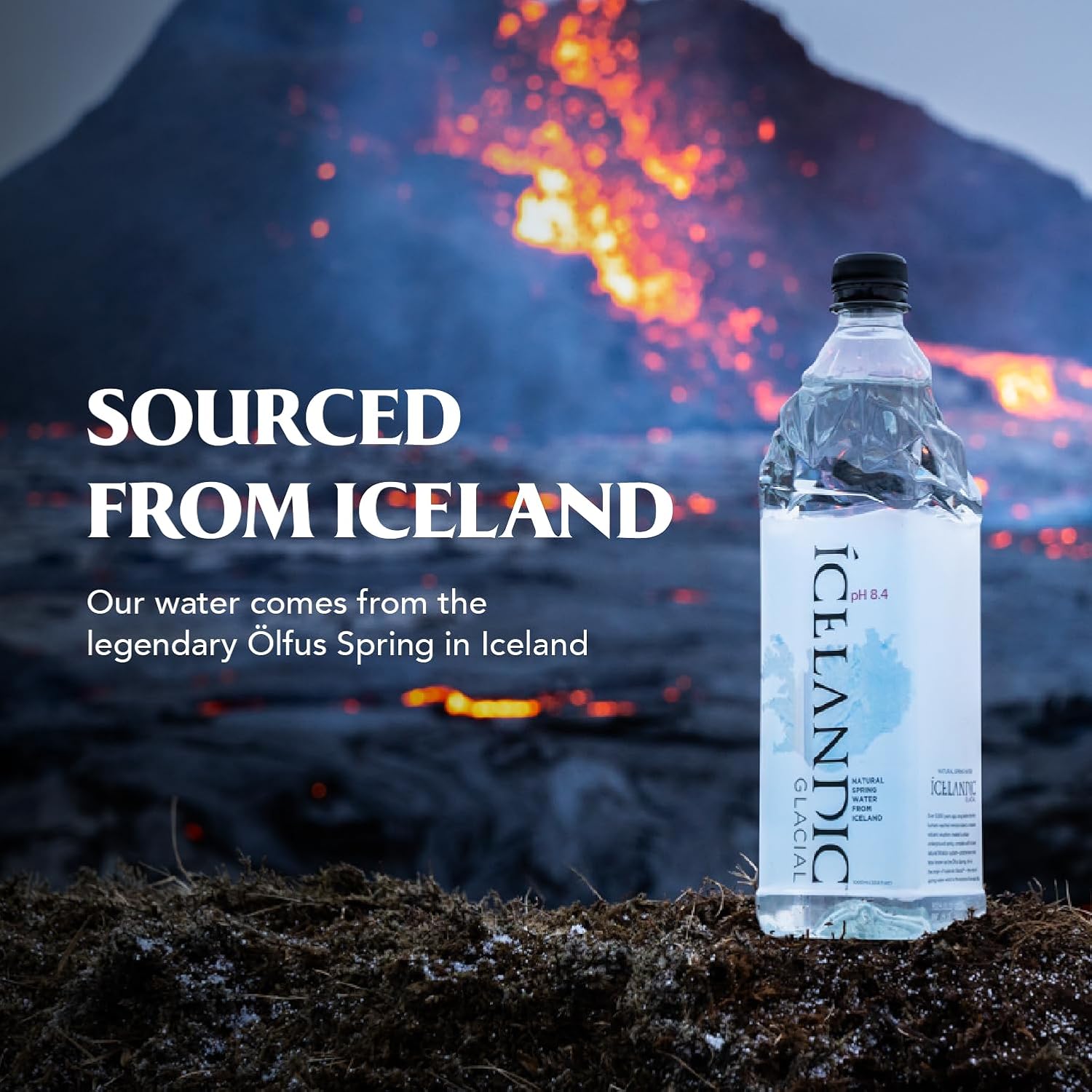 Icelandic Glacial Natural Spring Alkaline Water, 16.9 Fl Oz (Pack of 24) | Natural Spring Alkaline Water