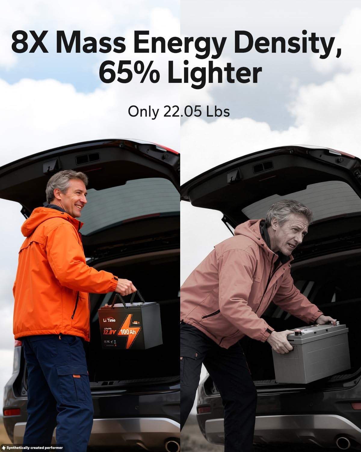 Litime 12V 50Ah LiFePO4 Trolling Motor Battery for Marine RV Solar Camper