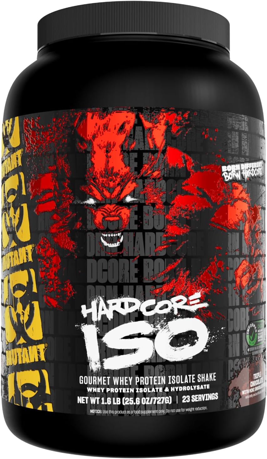 Mutant Hardcore ISO, Whey Protein Isolate, Triple Chocolate, 1.6 lb
