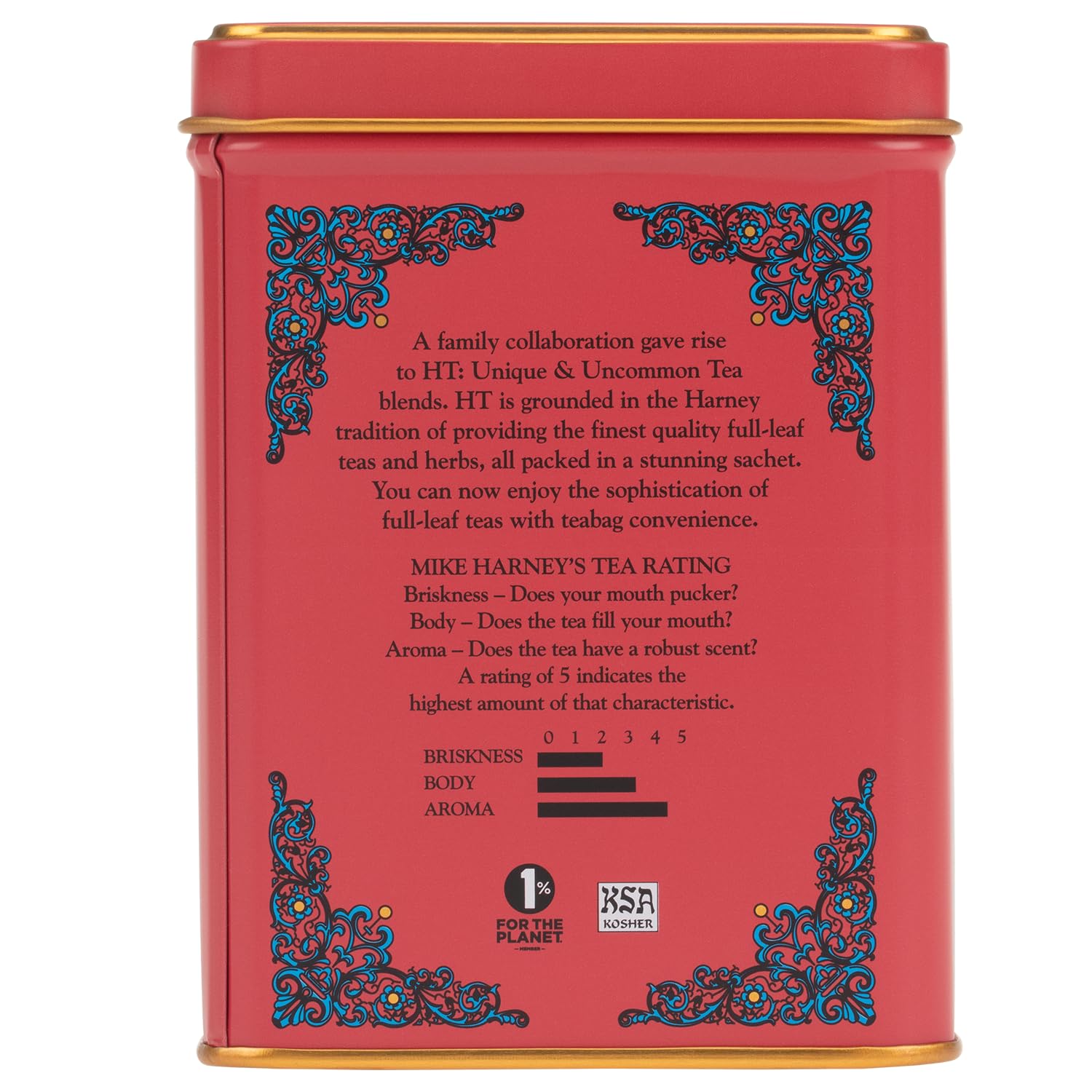Harney & Sons HT Organic Supreme Green Tea, 20 Sachets, Tea Tin | Organic green tea with 20 sachets in a reusable tea tin. Caffeinated.