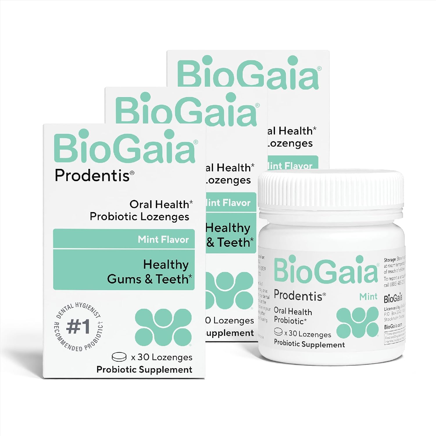 BioGaia Prodentis Oral Probiotics for Teeth & Gums and Bad Breath | Dental Hygienist-Recommended | Promotes Healthy Gums & Improves Oral Health