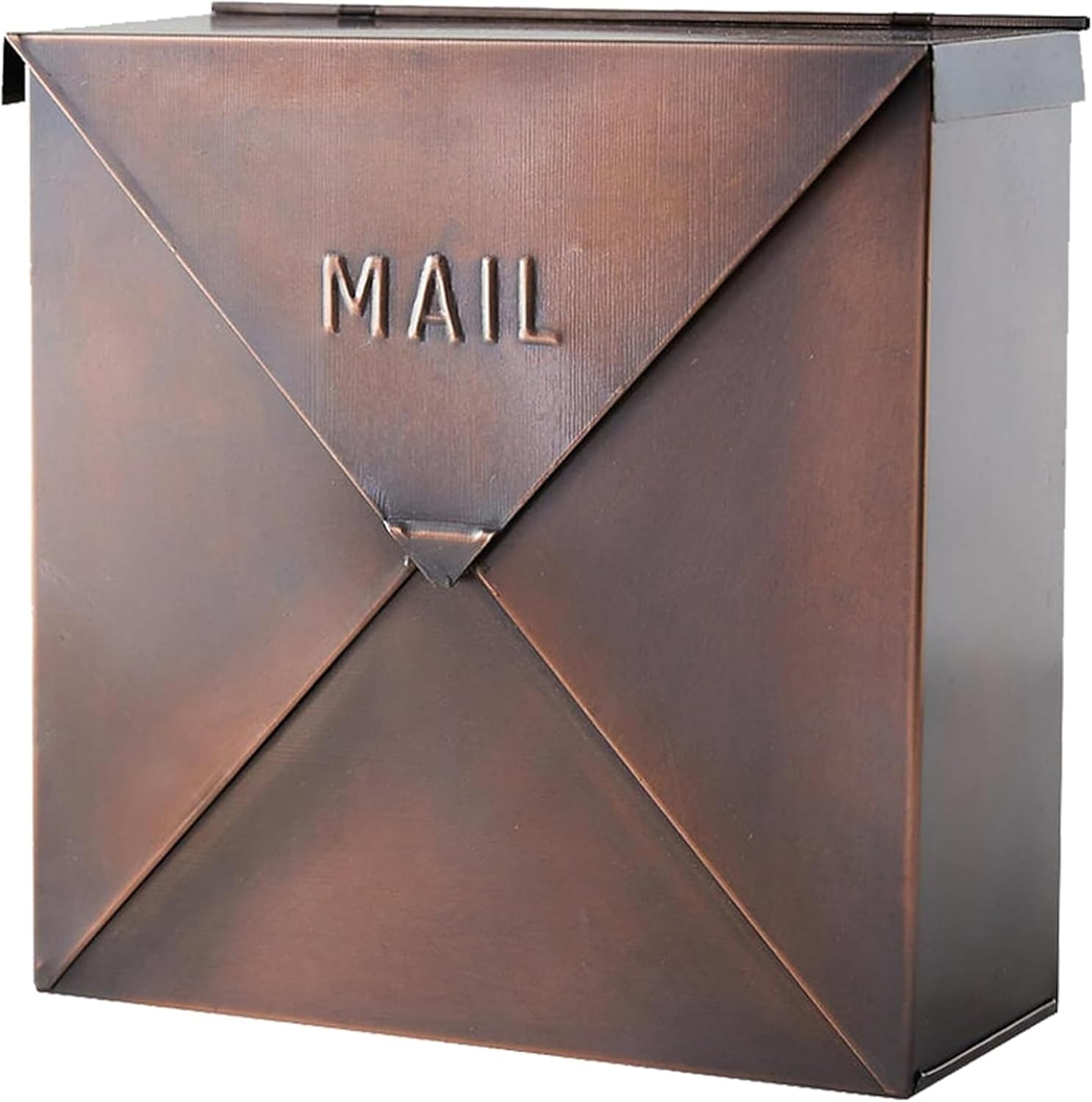 NACH Mailboxes for Outside Wall Mount, 10 x 10 x 4 inch Black Mailbox, Waterproof Mailboxes for Outside - Chicago Style Mail Box